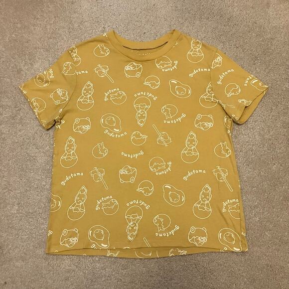 Gudetama graphic tshirt Sanrio kawaii lazy egg yellow kawaii Japan - Picture 1 of 4
